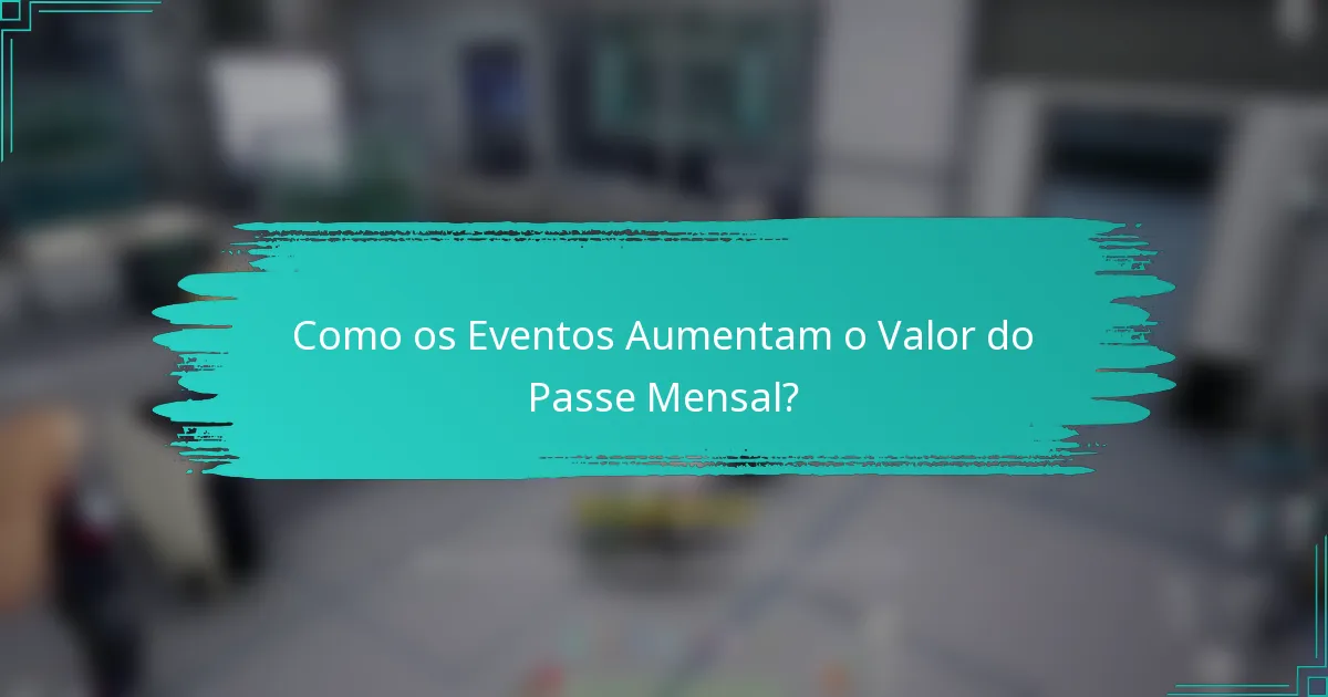 Como os Eventos Aumentam o Valor do Passe Mensal?